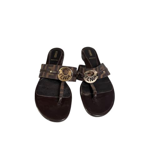 fendi zucca flip flops|fendi boots for women.